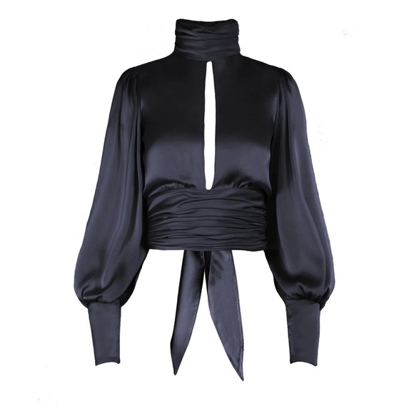 COPY - ORSEUND IRIS Night Out Top in Midnight - Picture 13 of 13